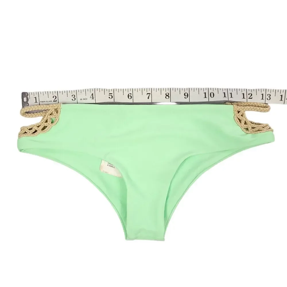 Luli Fama Bikini Bottom Corazon Loco Crochet Sides Open Moderate